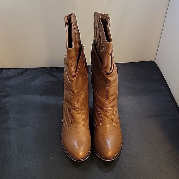 BAKERS FOLD OVER HIGH HEEL WESTERN STYLE COWGIRL WOMEN BOOT - Picture 3 of 16